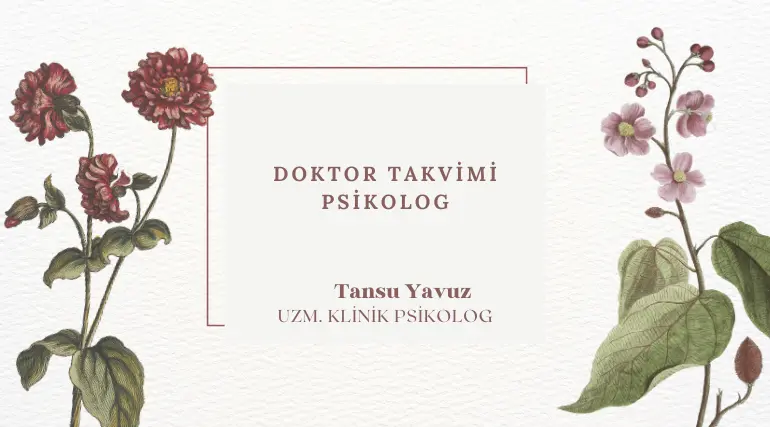 doktor takvimi psikolog